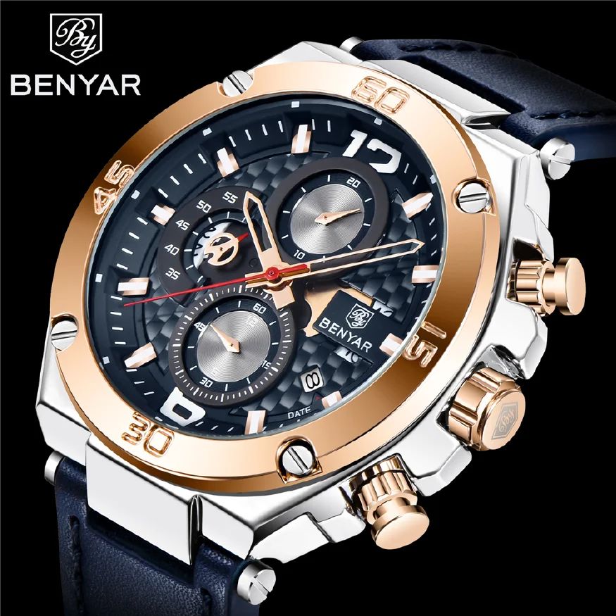 

BENYAR Business Wrist Watch Men Watches Top Brand Luxury Fashion Wristwatch New Male Quartz Watch For Men Clock Hours Hodinky