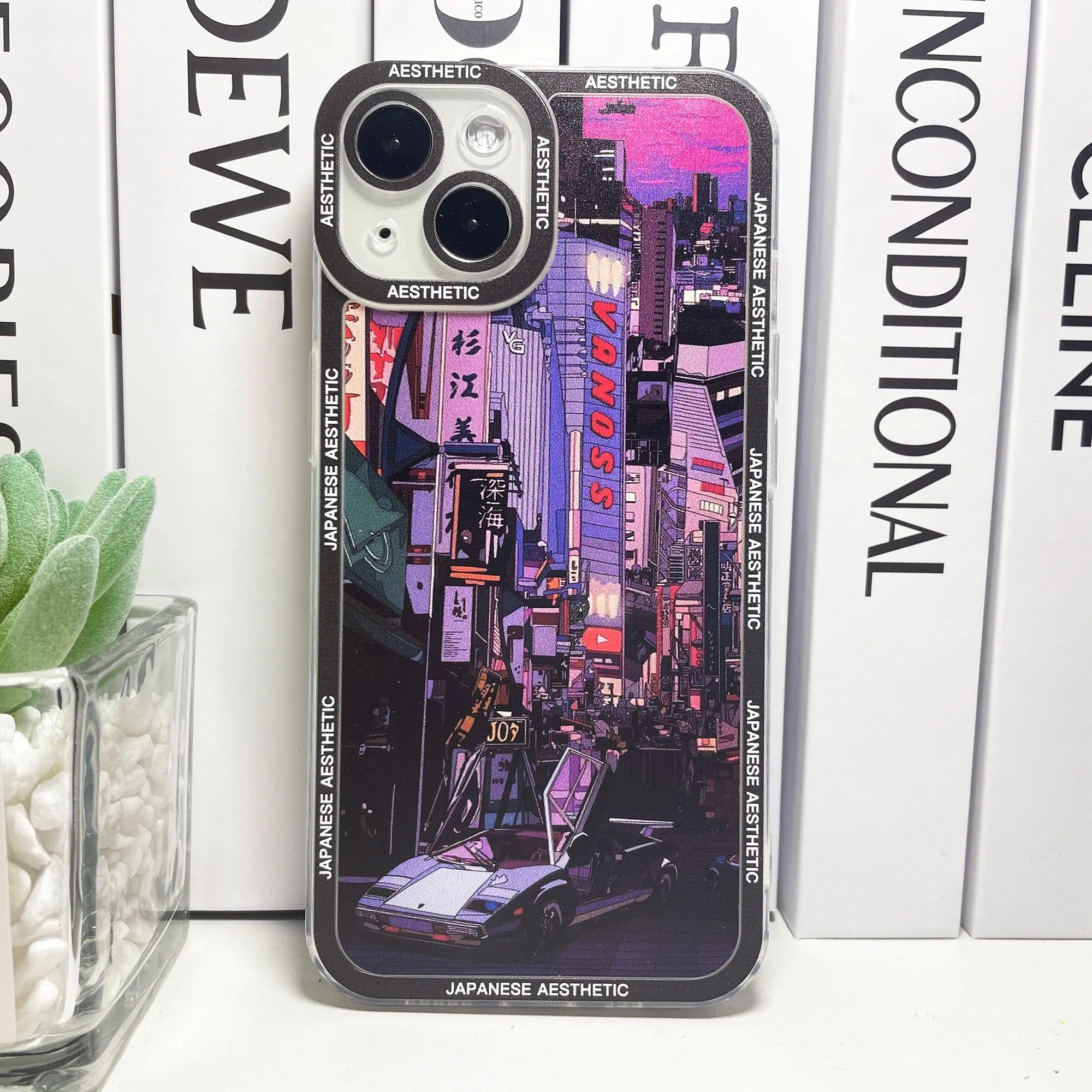 Japanese Aesthetic Neon City Street Phone Case
