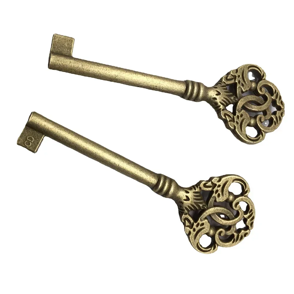 For Furniture Cabinet Vintage Key Key 10pcs Furniture Cabinet Antique Hole Head Open Skeleton Vintage Style