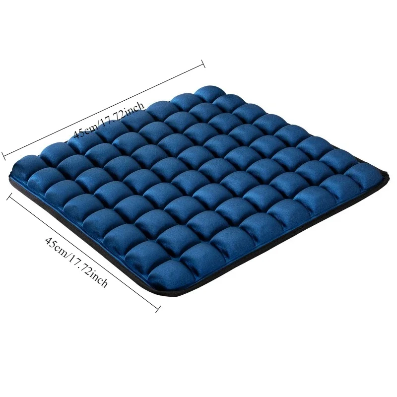 5D Air Pressure Seat Cushion - Polyester Office Chair Pad with Lumbar Support, Non-Inflatable Car & Wheelchair Cushion