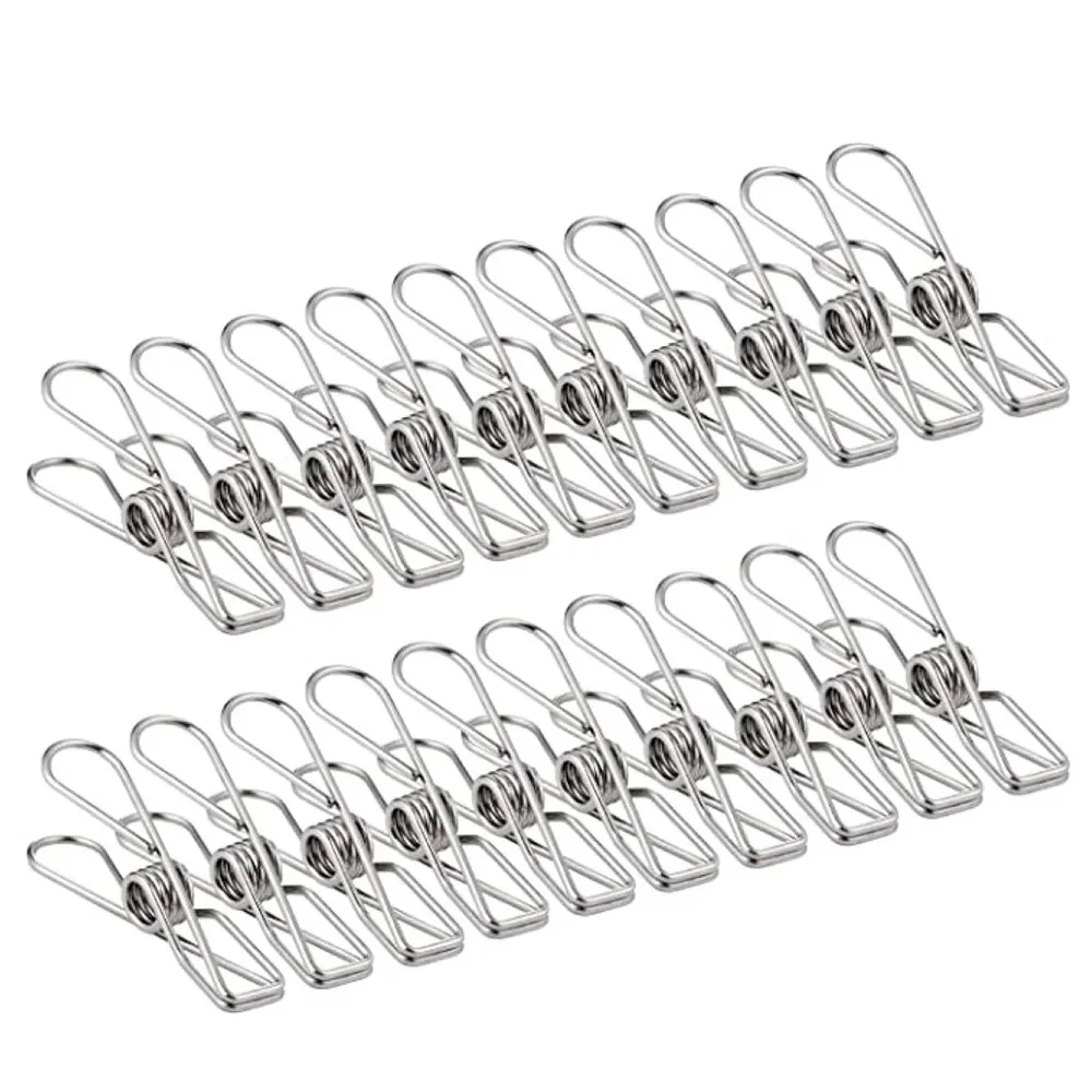 Stainless steel clothespins Clothespins Stainless Steel Clothes Pegs Washing Hang Laundry Metal Home Storage Tool 10-100Pcs 6cm Clips