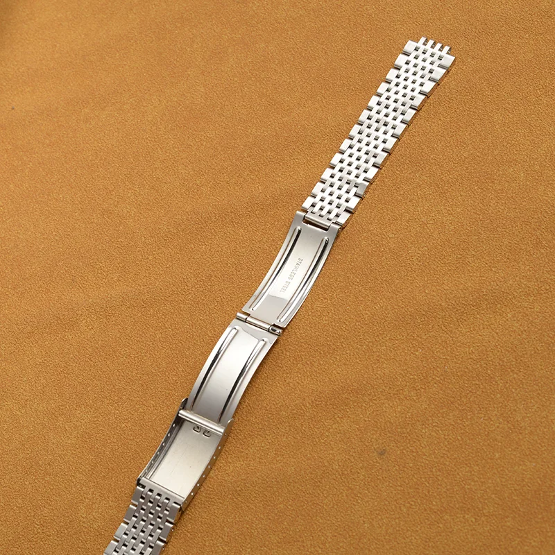 New 18mm 19mm 20mm Bead of Rice Solid Stainless Steel Watch Strap Bracelet For Fit Omega