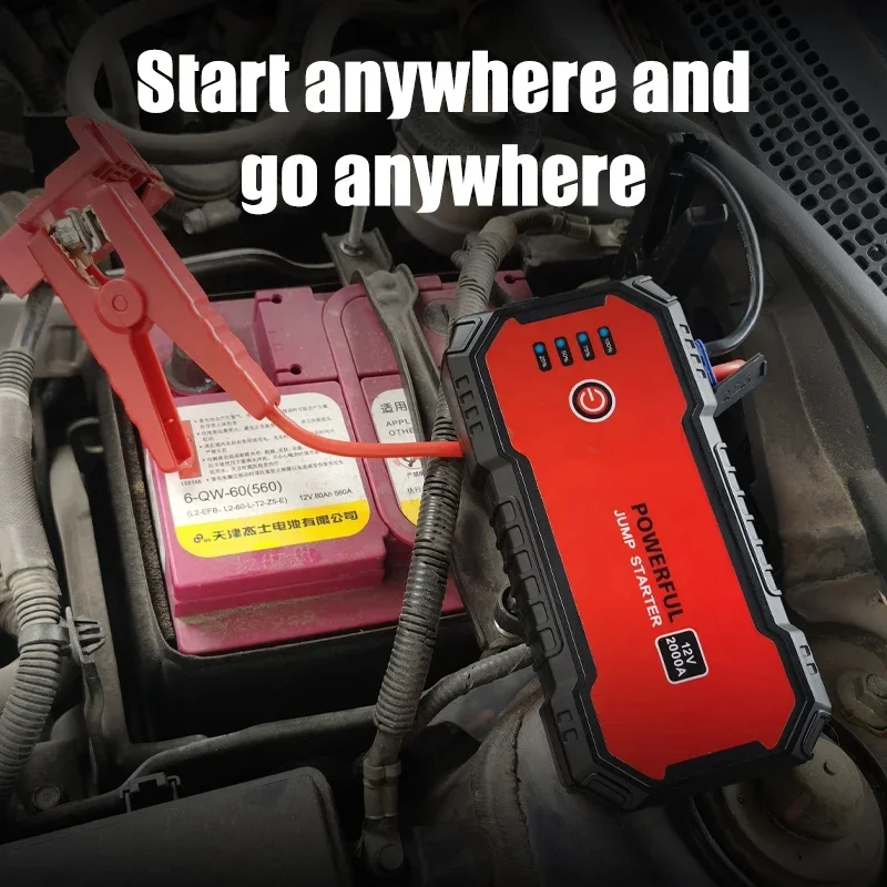 20000mAh Jump Starter 12V Portable Power Bank External Battery 2000A Starting Device Car Battery Starter Booster