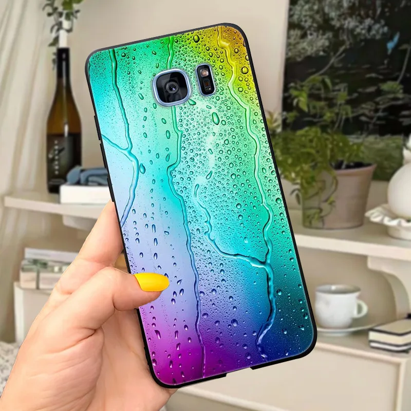 Cute Letters Soft Silicone Phone Case Cover - For Samsung Galaxy S7 Edge