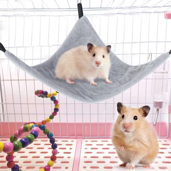 Small Pet Triangle Hammock Hanging Bed for Squirrel Hamster Sugar Glider Guinea  Small pet Hammock Small pet Triangle Hammock 2