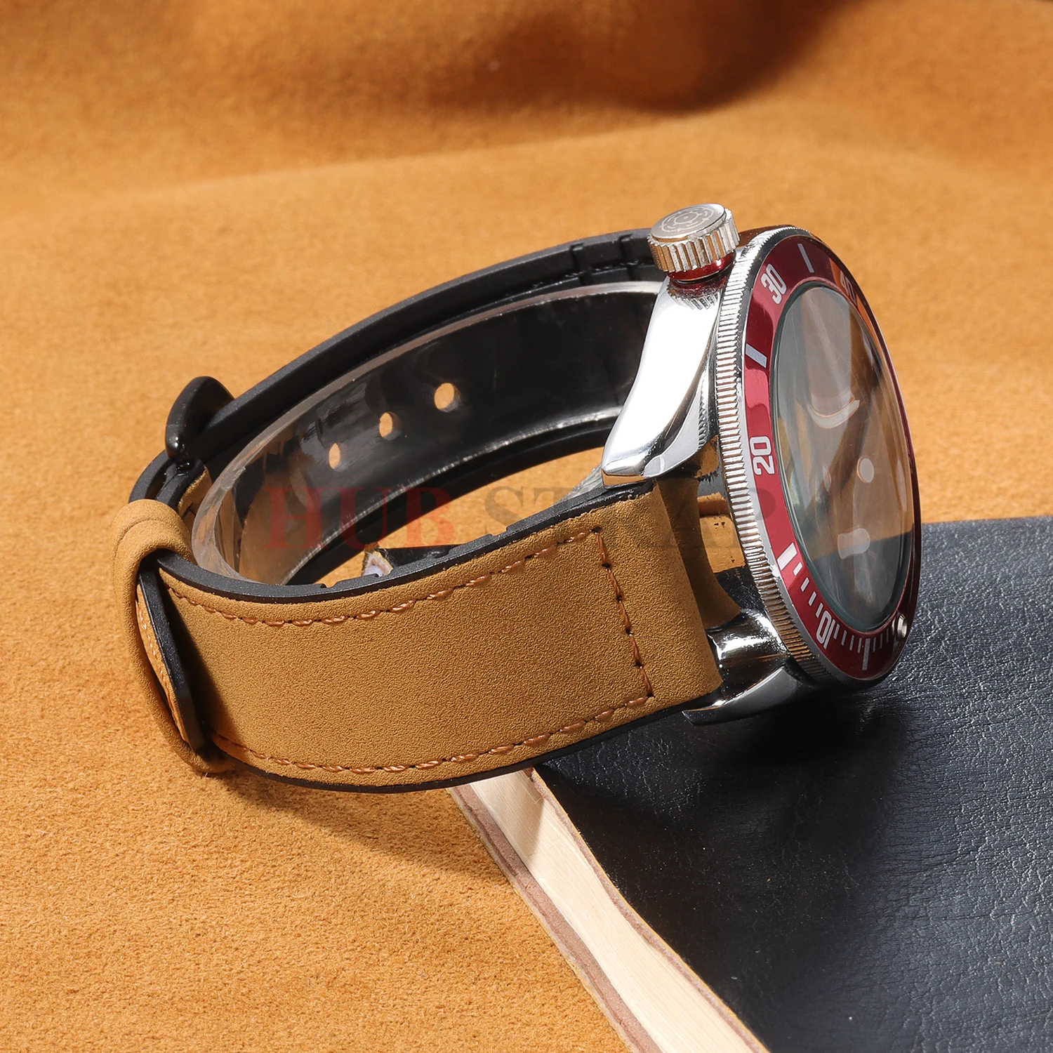 Leather and Silicone Hybrid Wristband - 20mm/22mm Strap
