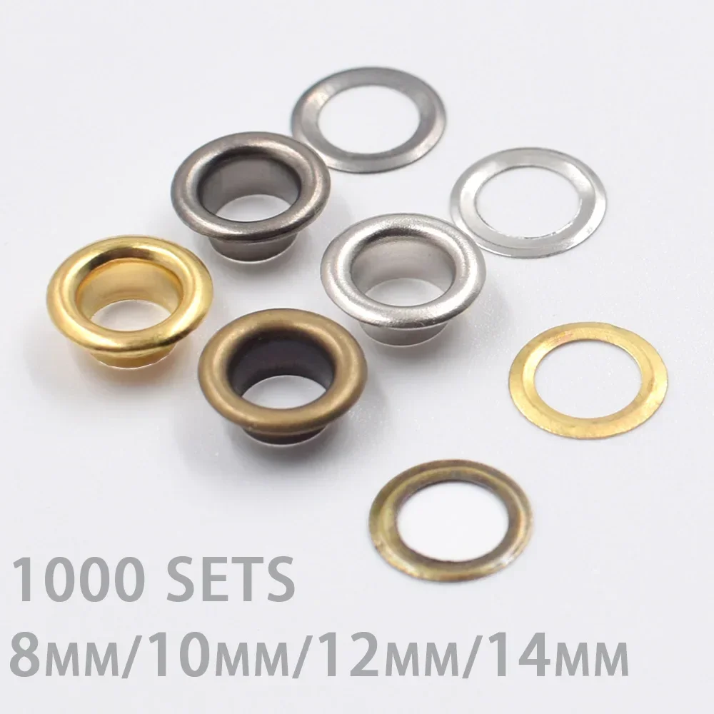 1000sets Grommets Eyelets Wholesale for Clothing 8mm 10mm 12mm 14mm