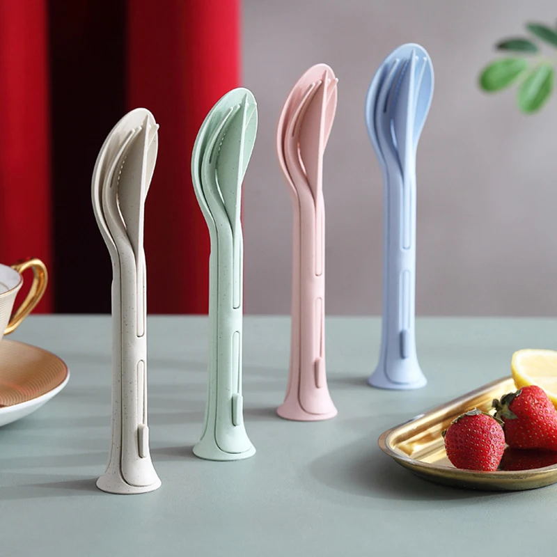 Fork Knife Spoon Travel Set Cutlery Set Spoon Fork Travel 3pcs/set