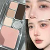 59249-5bfd1e.jpg 6 Colors Eye Shadow Palette Punk Smoky Black Glitter Pearly Eyeshadow Palette Korean Shiny Blue Eyeshadow Contour Blush Makeup