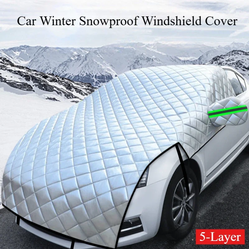 Copertura per auto a 5 strati Tenda da sole per neve grandine dalla polvere protettiva Protezione esterna impermeabile Proteggi coperture protettive per esterni anti UV - immagine 2