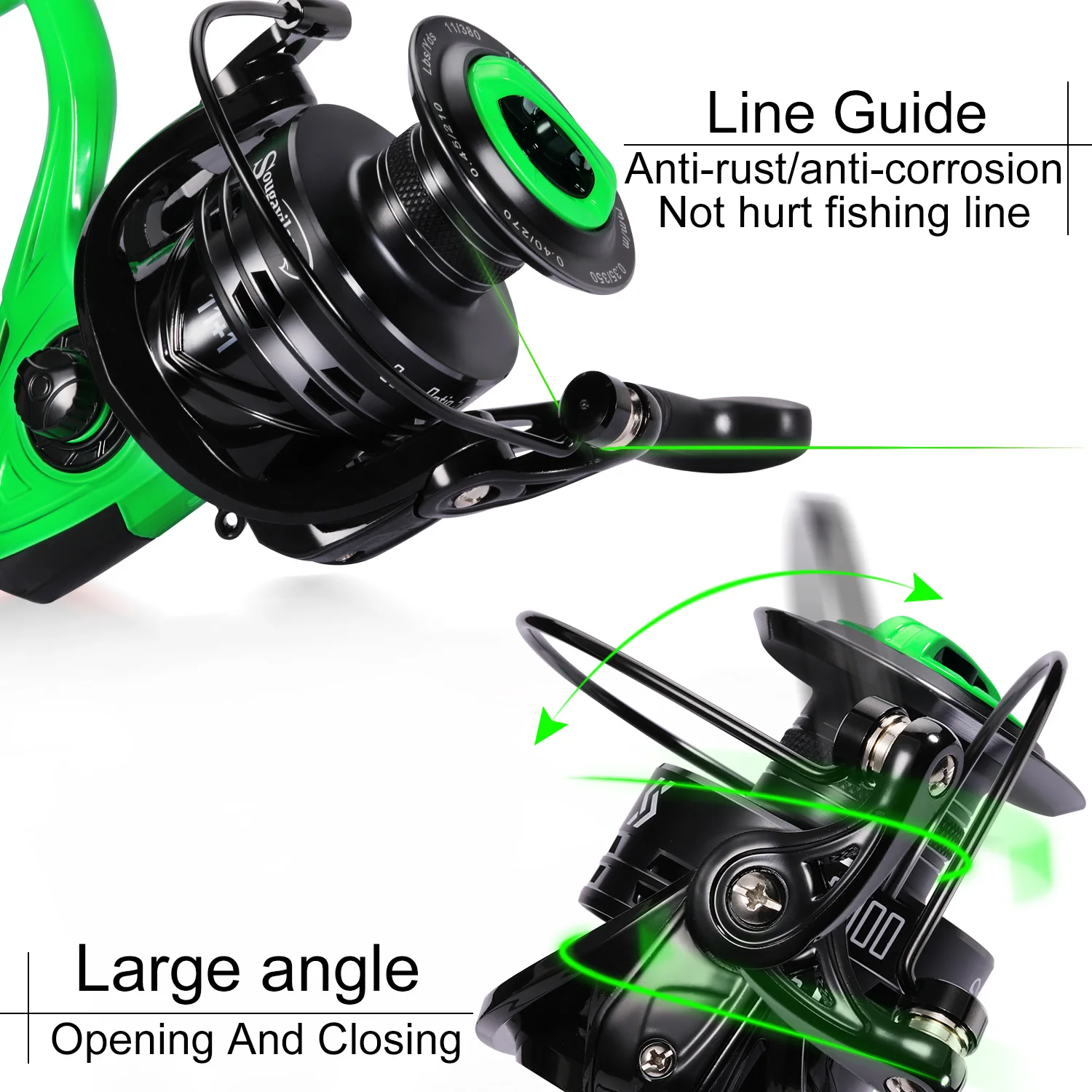 Sougayilang Fishing Rod and Reel Combo 5sections Carbon Rod and