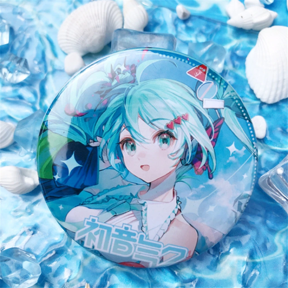 Anime Hatsune Miku Mikuo Megurine Luka Cosplay Costume Badge Pin SPTE Tinplate Brooch Accessories
