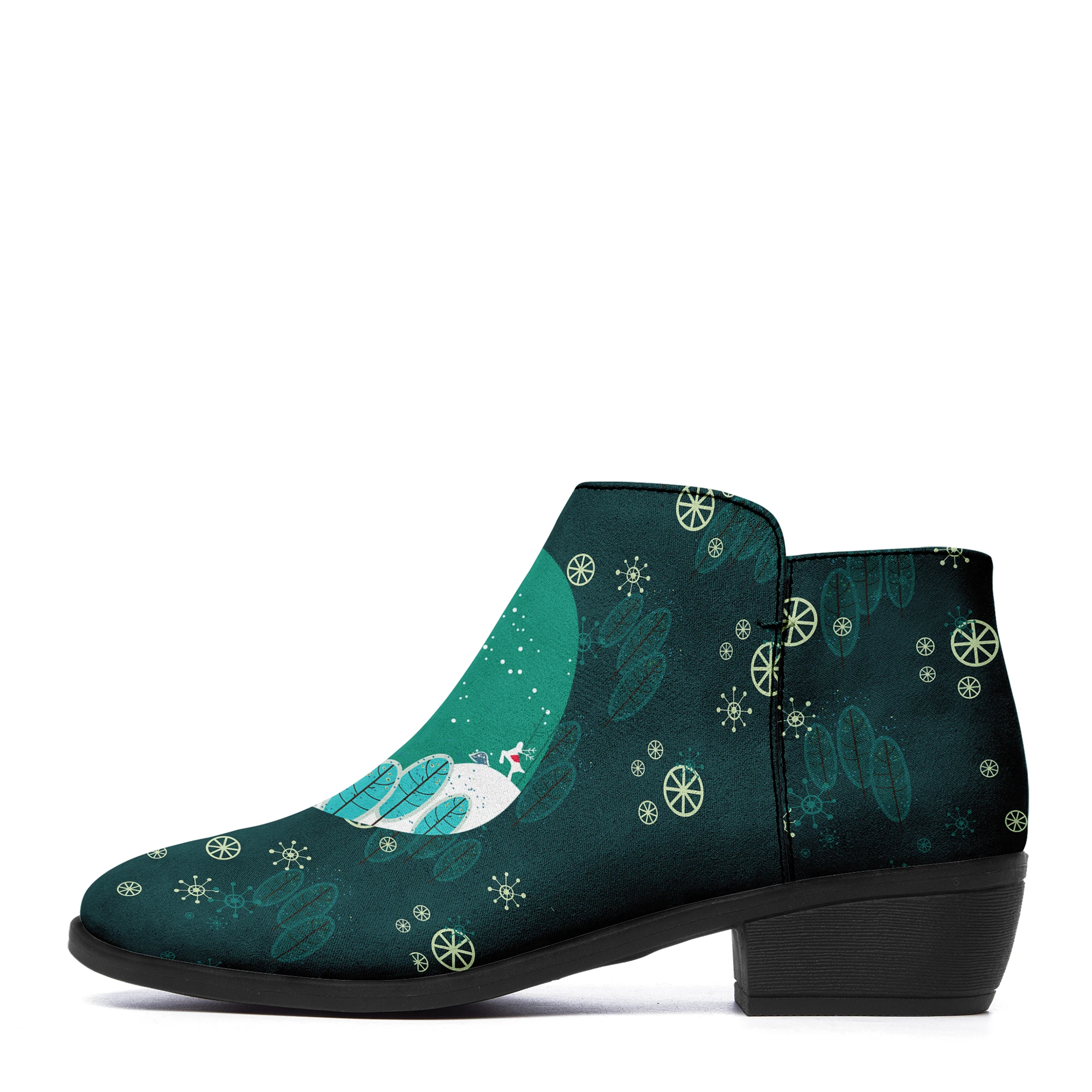 Dropshipping Print On Demand Women Custom Print POD Boots Christmas Xmas design Fashion Boots Free Shipping