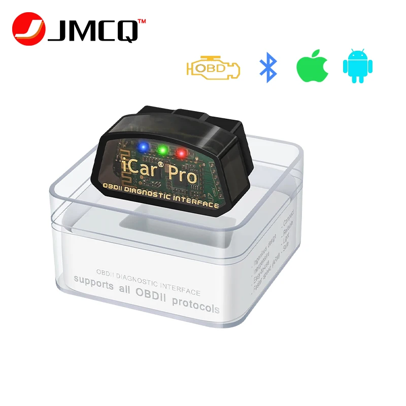 

JMCQ Bluetooth 4.0 Mini iCar Pro Elm 327 OBD II Scanner OBD Car Diagnostic Tool Code Reader for Android for IOS OBD2