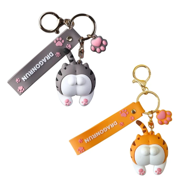 

Мини-брелок из ПВХ для кошки, сумка-подвеска для автомобиля, игрушка, милый котенок, брелок для ключей в виде животного, куклы,