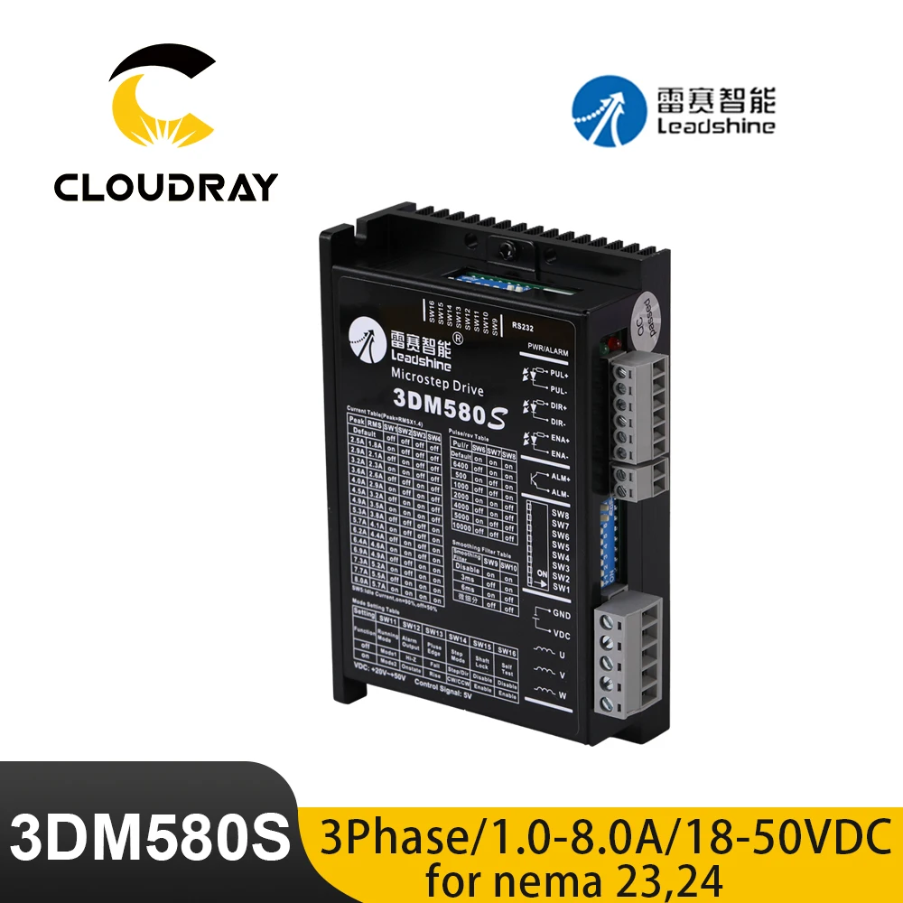 Leadshine 3DM580S 3 Phase Stepper Driver for Nema 23 Nema 34 57/86 Stepping Motor CNC Engraving Machine for stepper motor driver