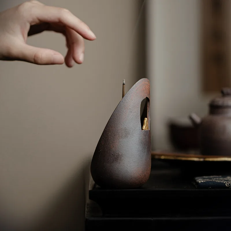 Creative  Odhisattva Shadow Ceramic Thread Incense Burner Zen Censer Burner Insertion Holder Aromatherapy Seat Tea Ceremony