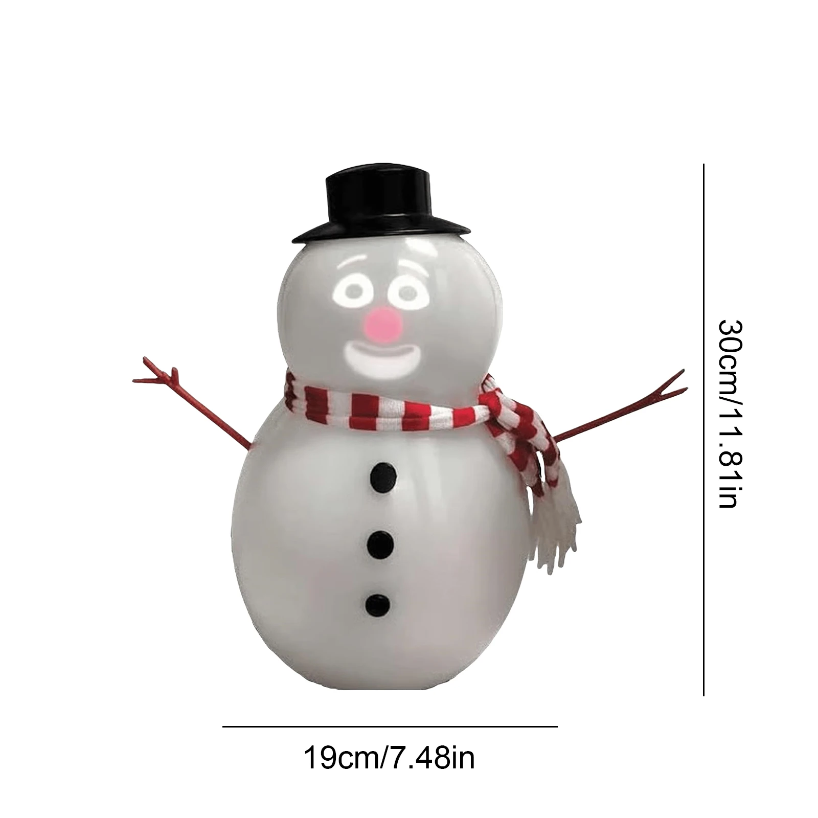 Snowman Christmas Decoration with Built-In Projector Speaker Cute Animated Snowman Singing Dancing Snowman for Indoor Apartment