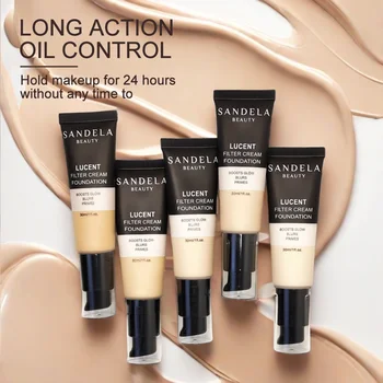 Sandela Foundation Tinted Moisturizer Liquid Foundation Makeup Face Make Up Concealer Waterproof