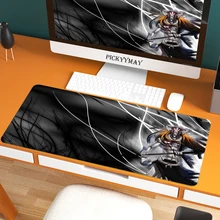Anime Bleach 80x30cm XL Lockedge Large Gaming Mouse Pad Computer Gamer CS GO Keyboard Mouse Mat Hyper Beast Desk Mousepad For PC
