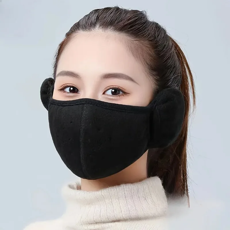 Winter Warm Face Mask, Windproof, Breathable, Thickened Fleece, Ear Protection, Cycling, Cold and Skiing Equipment, Practical