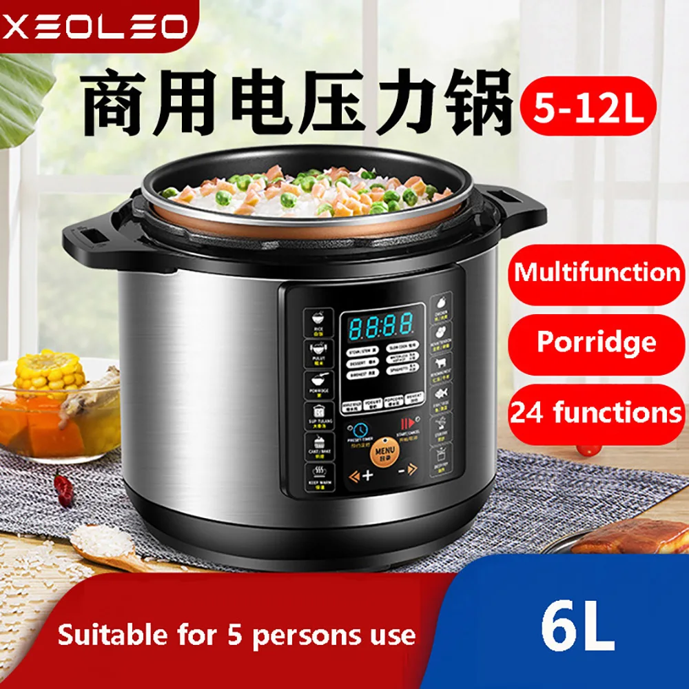 XEOLEO 6L Multifunction Electric Pressure cooker suitable 5 people use Household High pressure pot Rice cooker 5