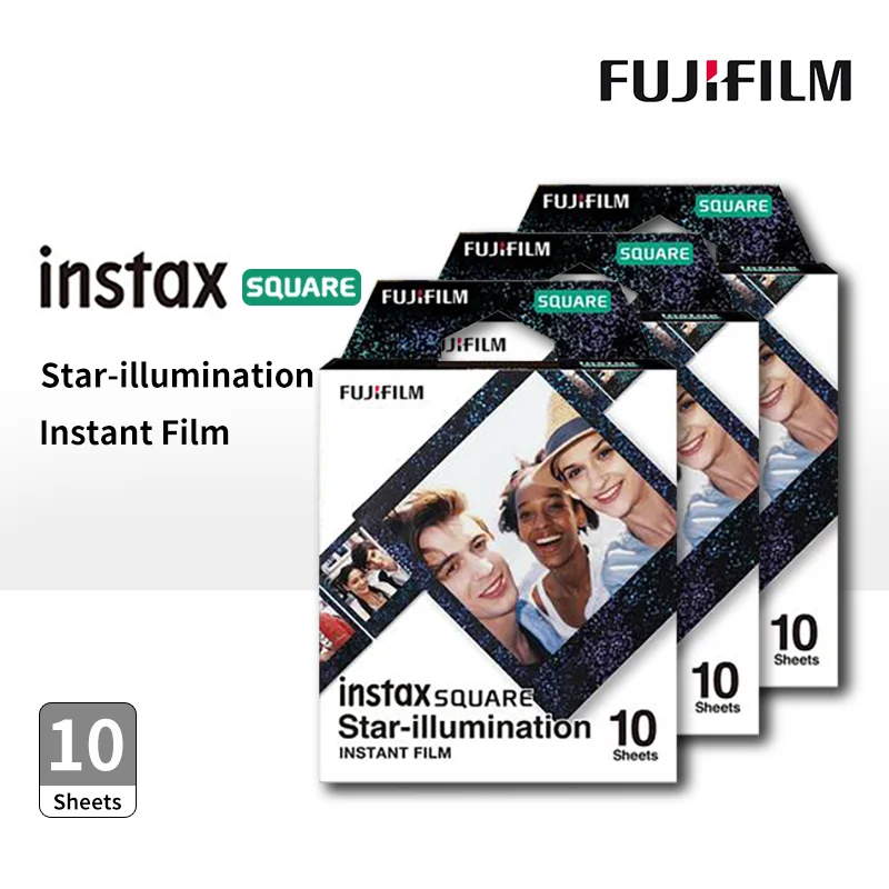 10-30 листов, фотобумага Fujifilm Instax Square Star-illumination, фотобумага для мгновенной фотосъемки SQ10, SQ6, SQ20