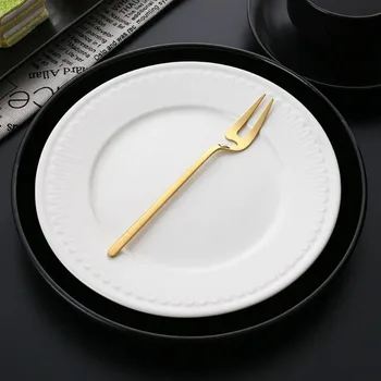 Stainless Steel Fruit Forks Small Size Pickle Forks Cocktail Salad Dessert Cake Forks Tableware for Banquet Party Seafood Dinner 2