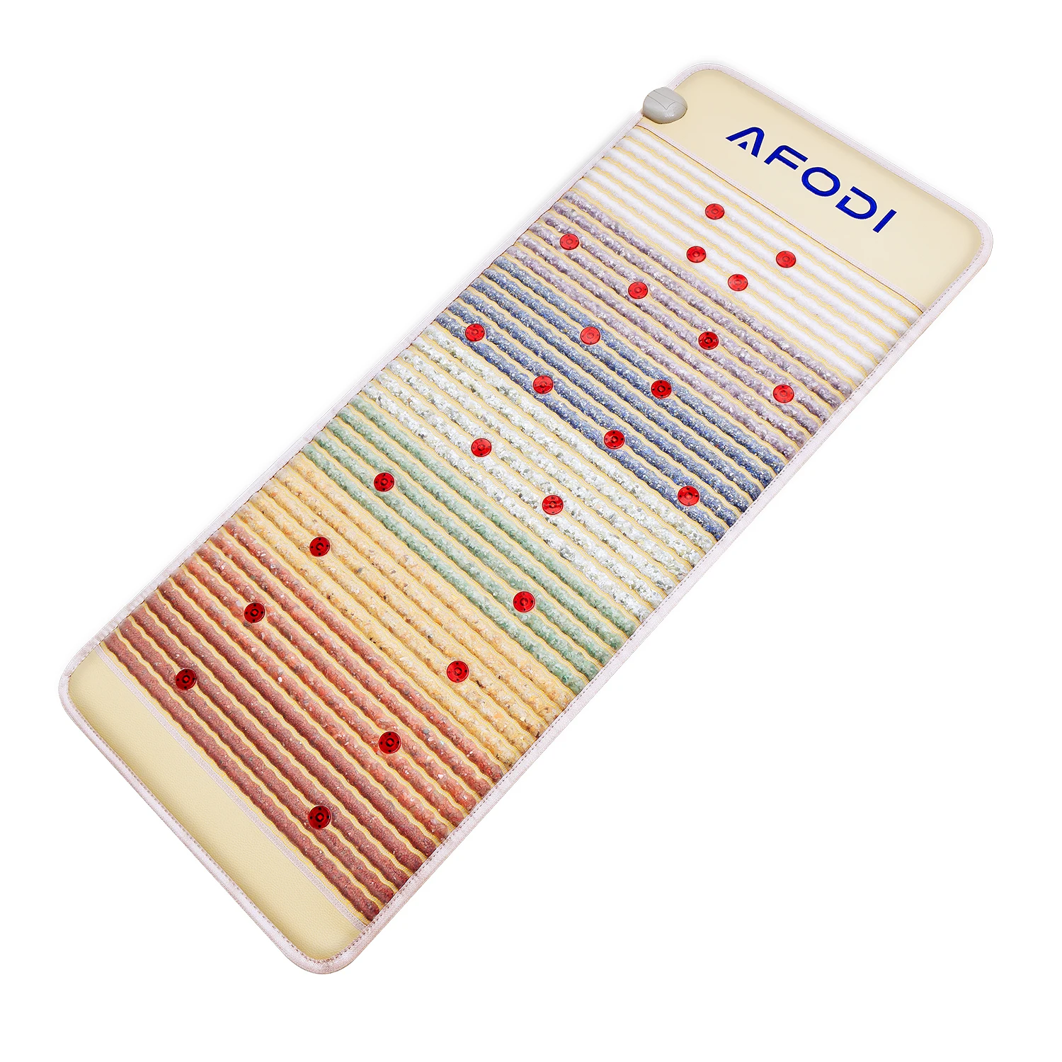 Afodi 59In X 23In Chakra Pemf Photon Gemstone Rainbow Relax Tappetino Da Massaggio Tappetino Per Terapia Magnetica Con Riscaldamento Elettrico A Infra