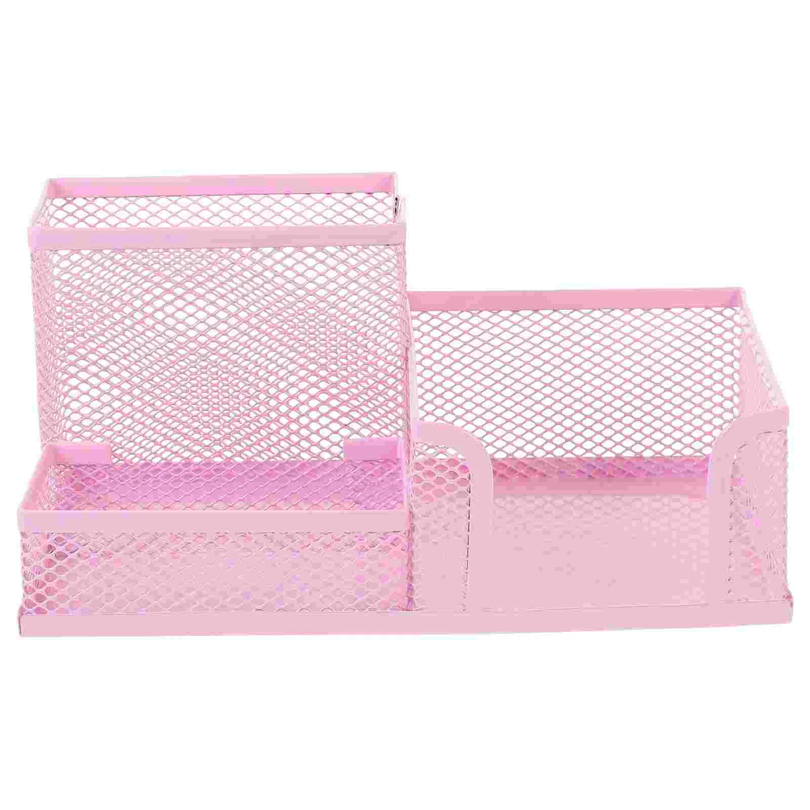 

Metal Pen Holder Organizer for Desk Tabletop Pens + Pencil Paper Clip Cups Holders Large Office