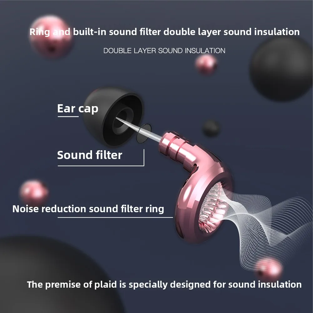Noise reduction earplugs Sound insulation Silicone sleep Hearing protection Earplugs Sleep special anti-noise