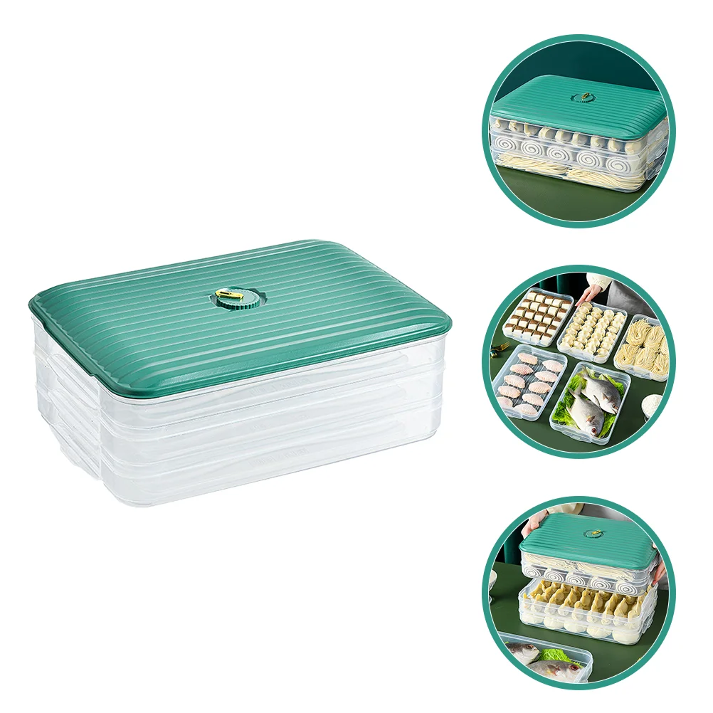 

Crisper Organización De Keeper Refrigerator Dumpling Cupboard Storage Organizer Plastic Freezer Containers