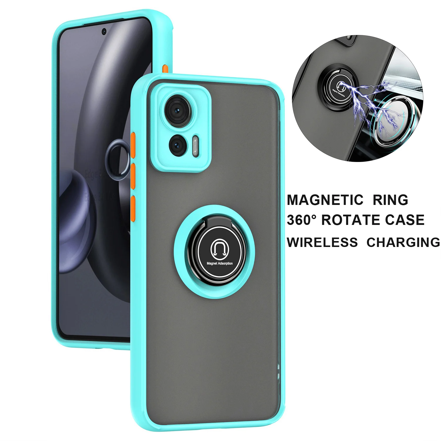 Motorola Edge Series Shockproof Case with Fall Prevention and Ring Stand Holder
