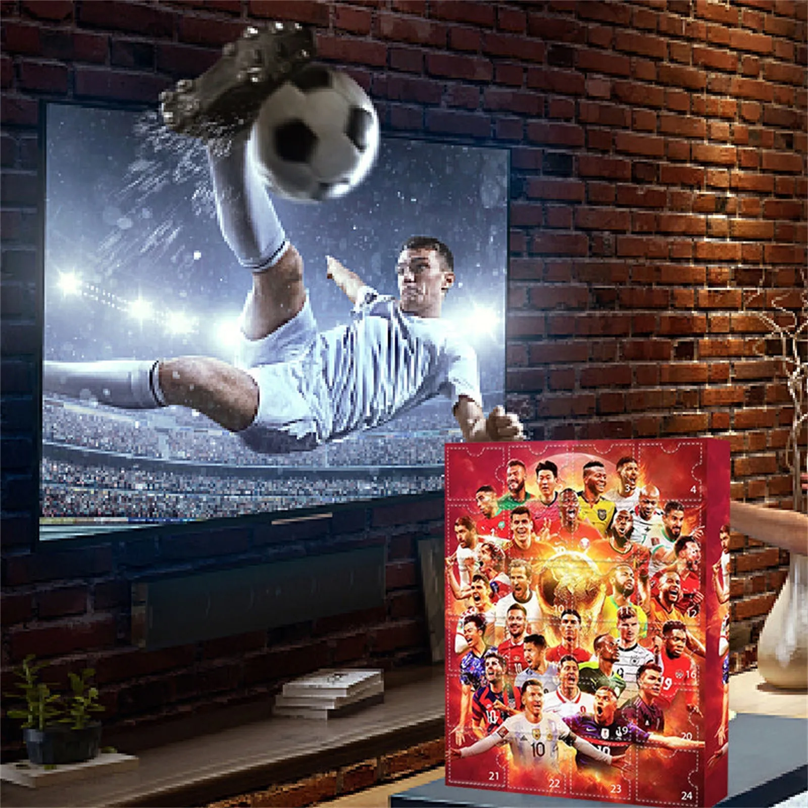 2024 Countdown Advent Calendar Soccer Kit 24 Days Building Advent Calendars Soccer Party  Sports Birthday Christmas Supplies