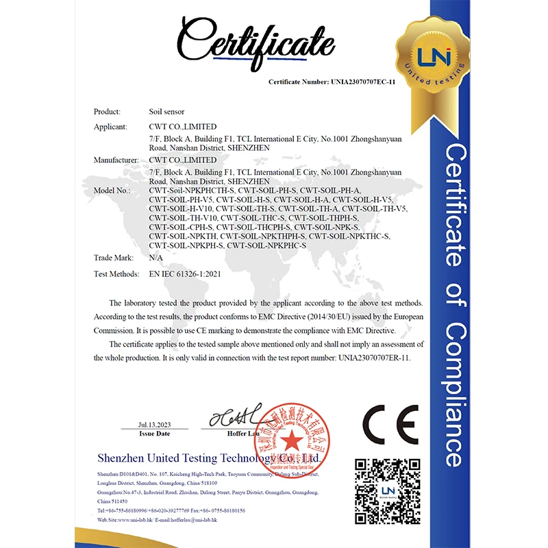  µ  , EC PH NPK 4-20mA 0-5V RS485 Modbus  