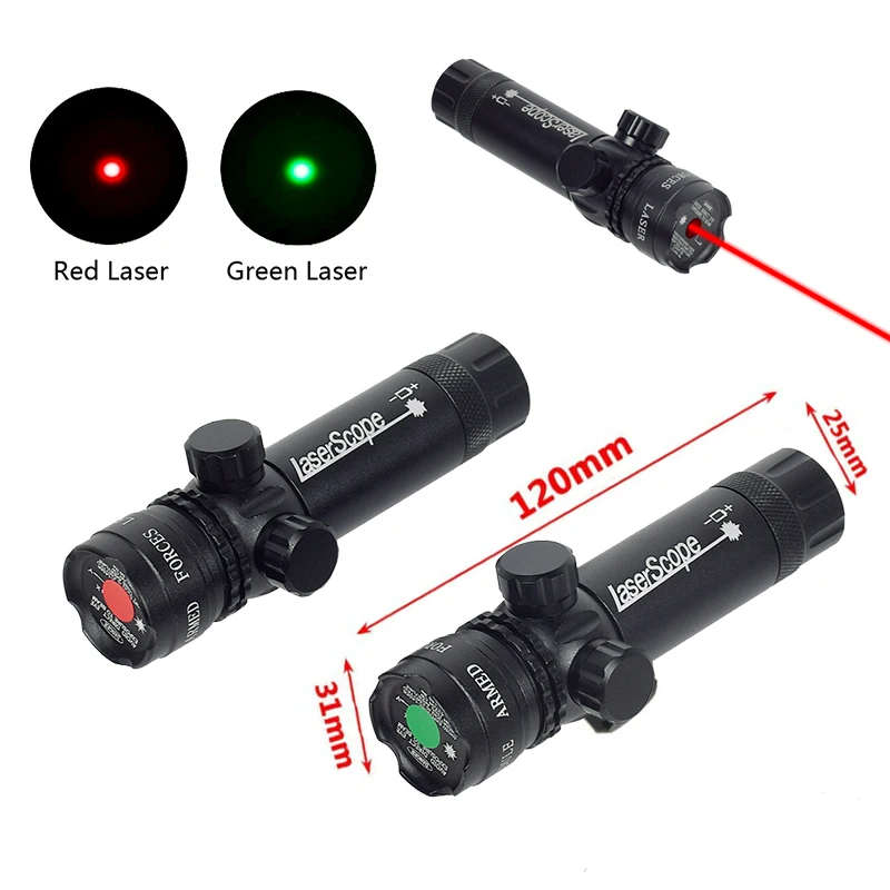 Red/Green Laser Dot Aluminum Alloy Laser Aiming Lamp Install Flashlight Outdoor Professional Appliances laser sight red dot laser sight