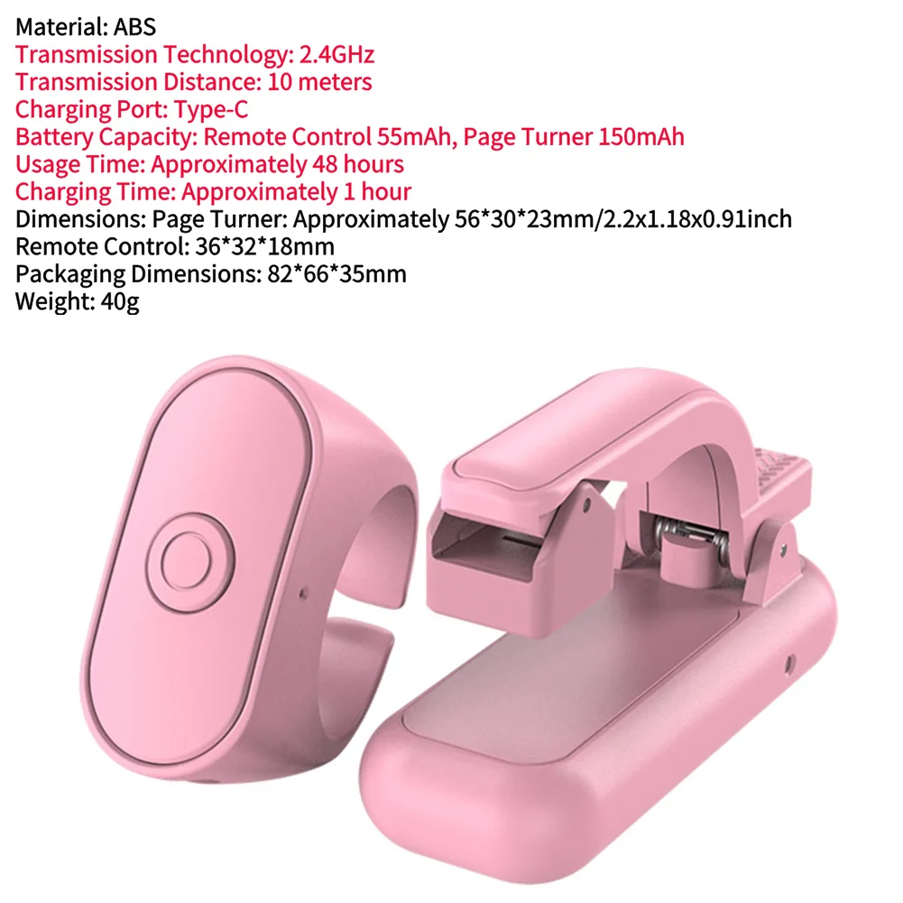 Wireless Page Turner Remote for E-Readers and Live Streaming