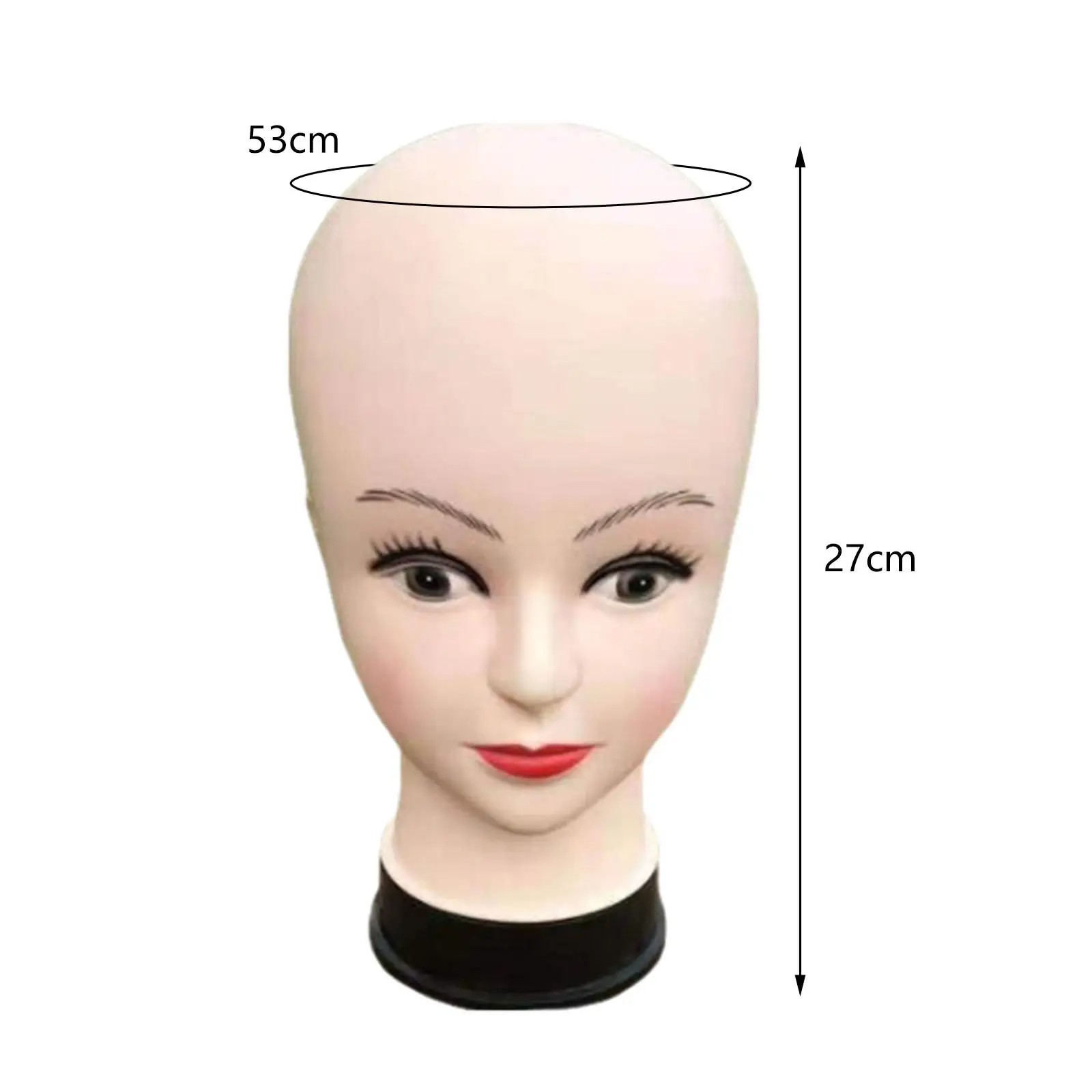 Bald Female Mannequin Head Model for Hair Styling Wig Making and Display Cap