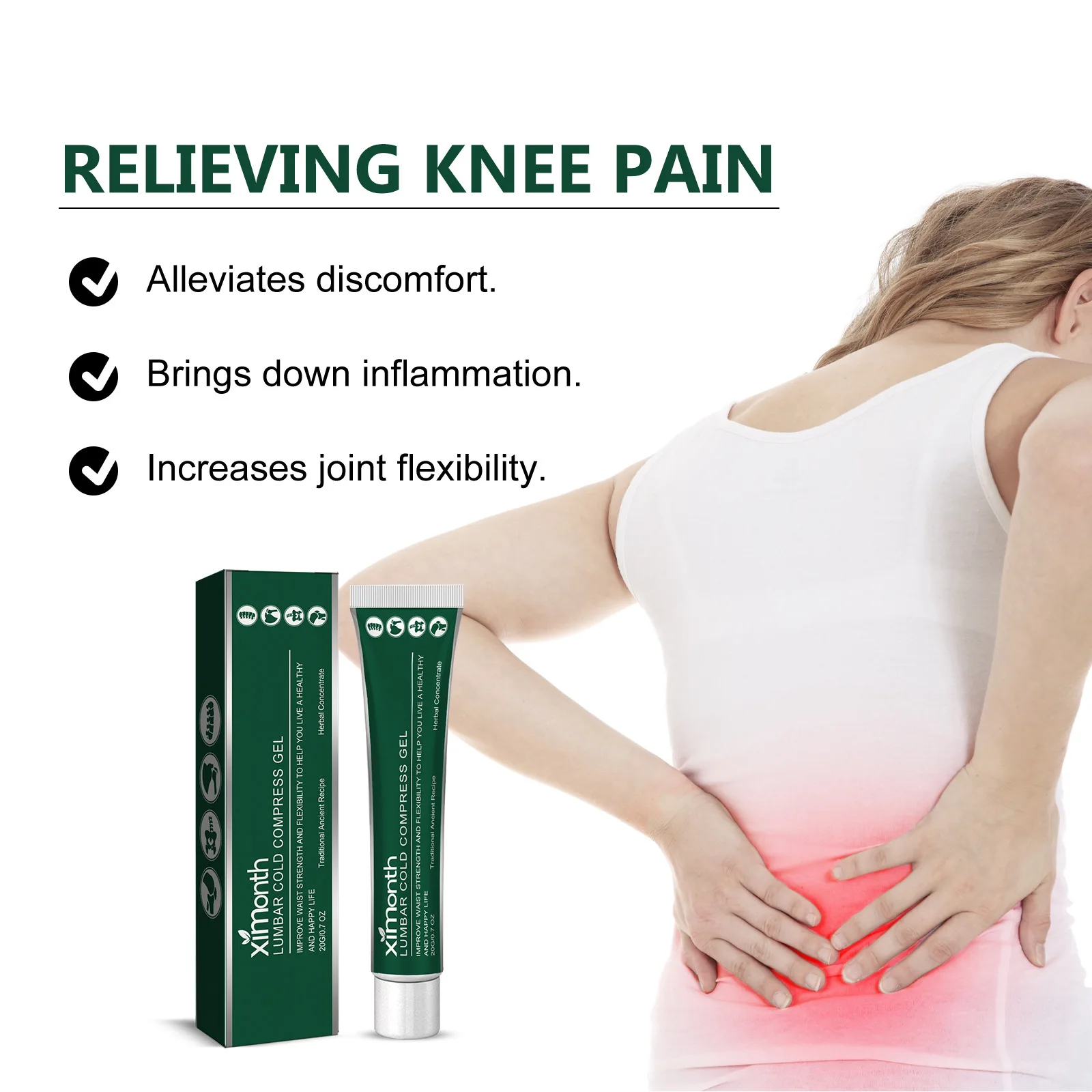 Lumbar Cold Compress Gel Sciatic Nerve Treatment Relieve Shoulder Back Pain Soreness Gout Inflammatory Hip Joint Sprain Ointment