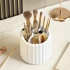 360 Degree Rotating Makeup Brush Organizer with Lid Dustproof Mist Eyebrow Pencil Brush Bucket Dresser 4