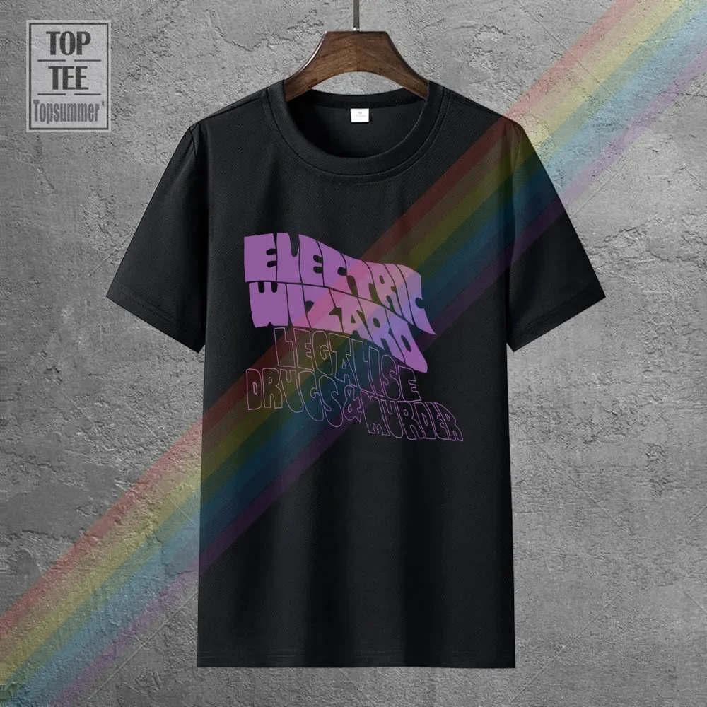 

2018 Summer Winter T-Shirts For Men New Electric Wizard Murder Metal Band Men'S Black T-Shirt Size S 3Xl Coat Clothes Tops