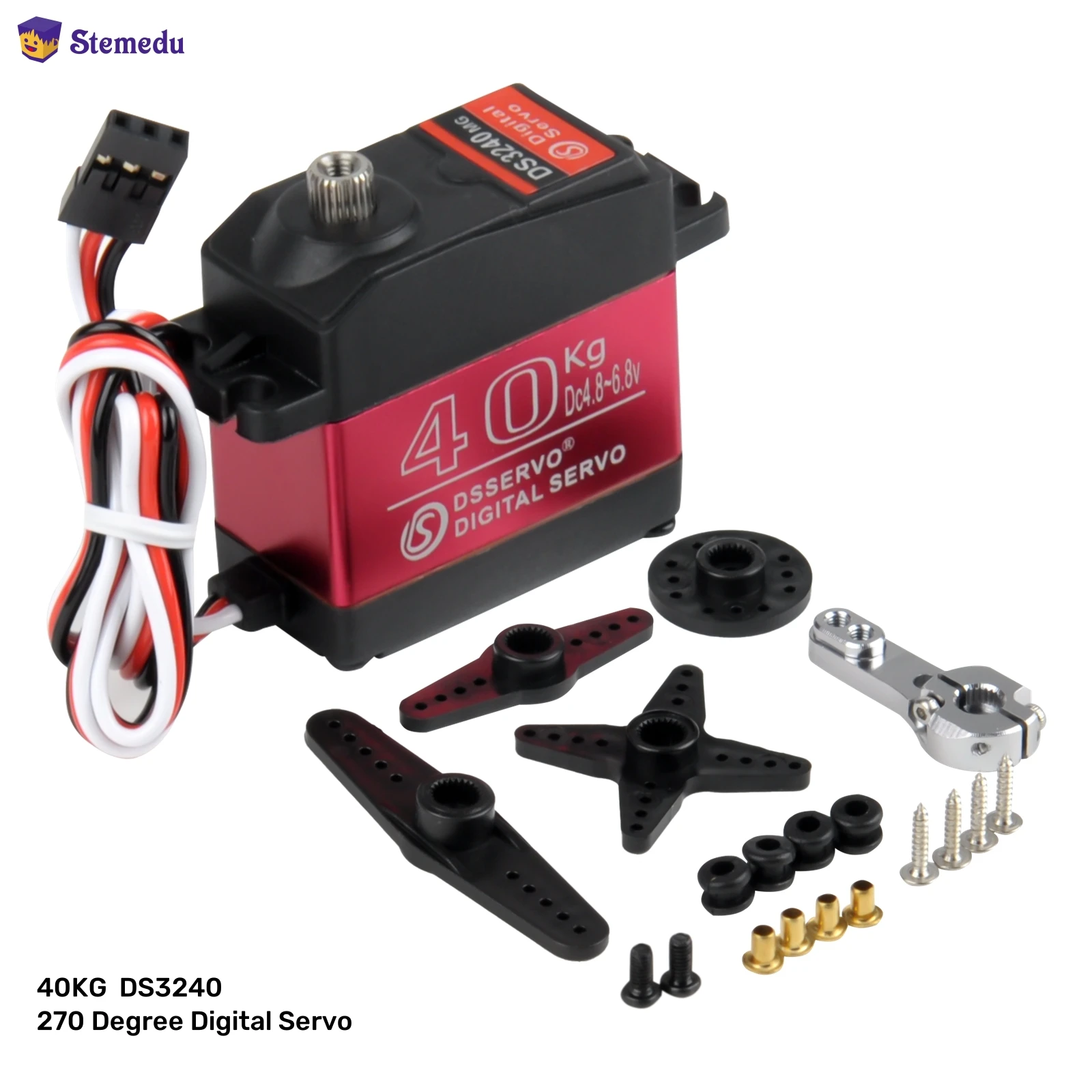 40KG-6V-DS3240-Large-Torque-Digital-Servo-270-degree-Waterproof-IP66 ...