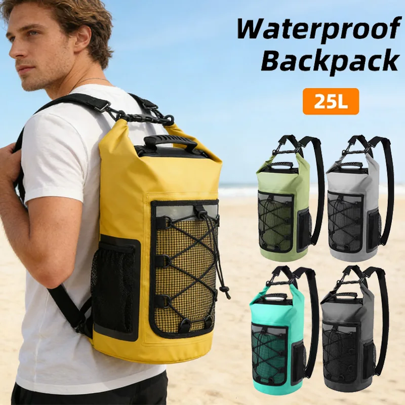 Waterproof PVC Beach Backpack Dry Bag for Swimming Kayaking Boating
