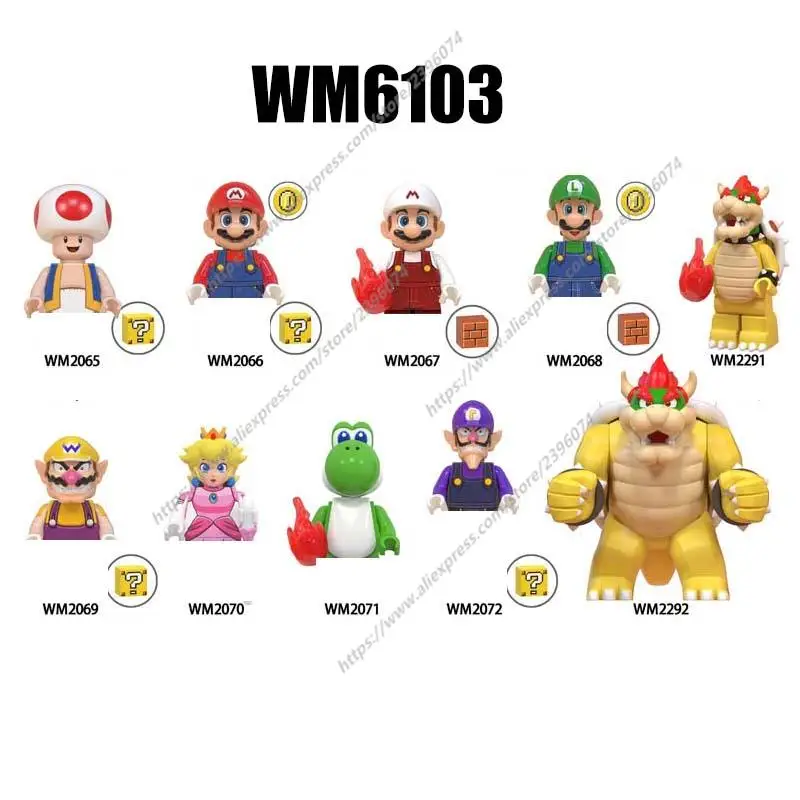 

Детский конструктор с героями мультфильмов, WM6103 WM2065 WM2066 WM2067 WM2068 WM2069 WM2070 WM2071 WM2072 WM2291 WM2292
