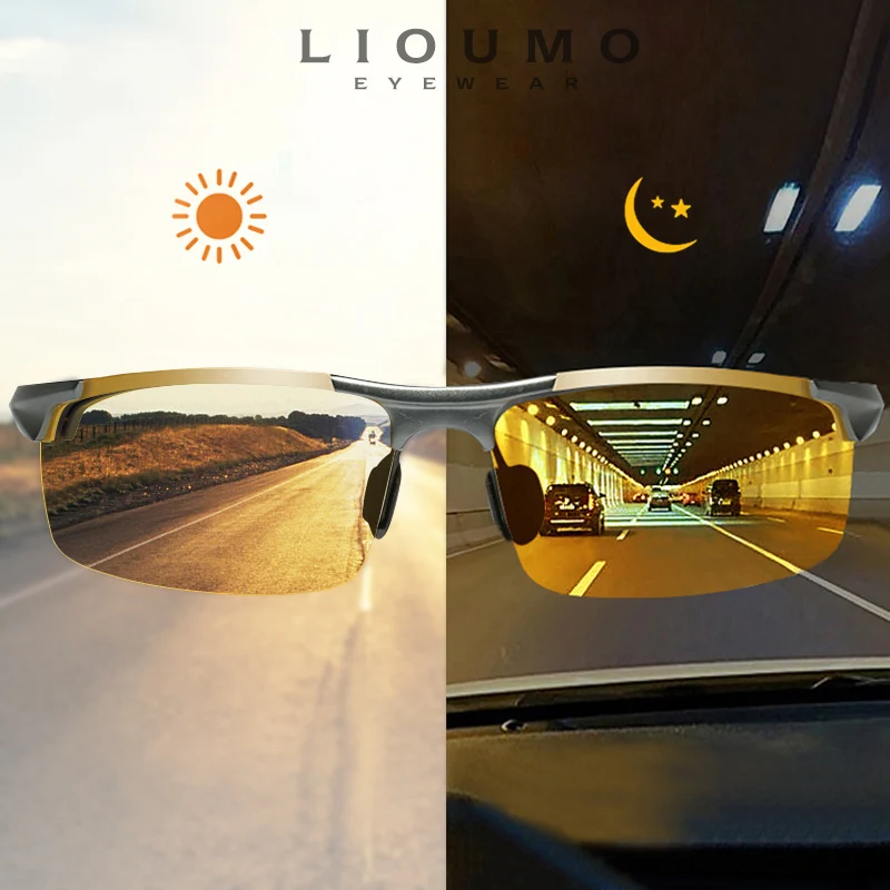 Driving Night Vision Glasses Polarized Photochromic For Men