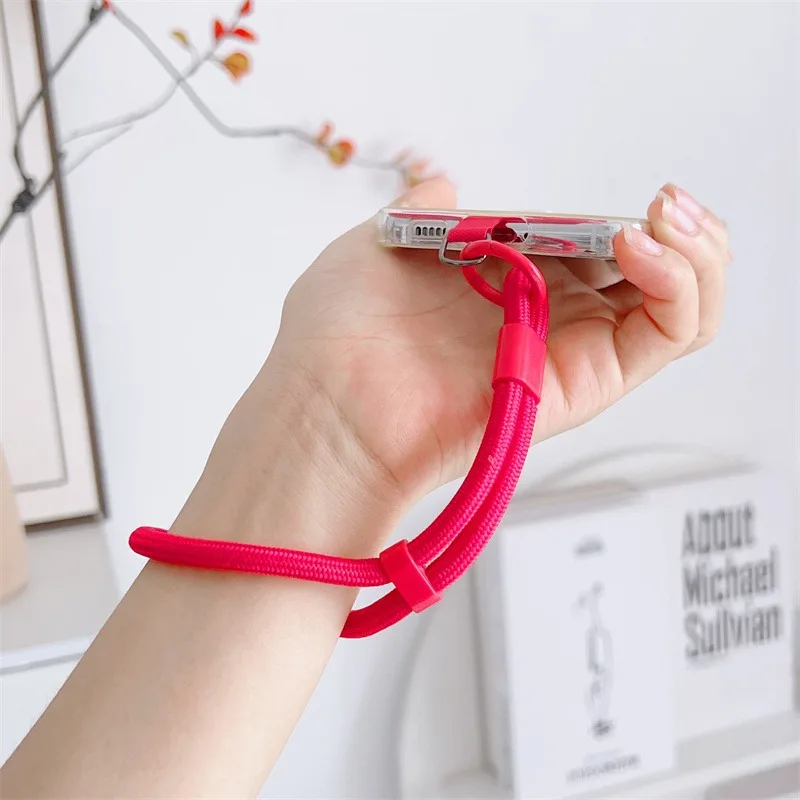 Universal Adjustable Mobile Phone Wrist Strap Lanyard Short with Self-locking Anti-drop Design Durable Polyester INS Phone Strap 6