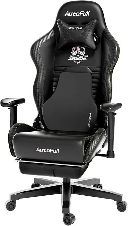 

AutoFull C3 Gaming Chair Office Chair PC Chair with Ergonomics Lumbar Support, Racing Style PU Leather High Back Adjustable