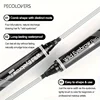 6 Colors 1pc Eyebrow Pen Waterproof 4 Split Tip Eyebrows Pen Eyebrow Tattoo Pen Waterproof Liquid Black Eyebrow Makeup Pencil 6