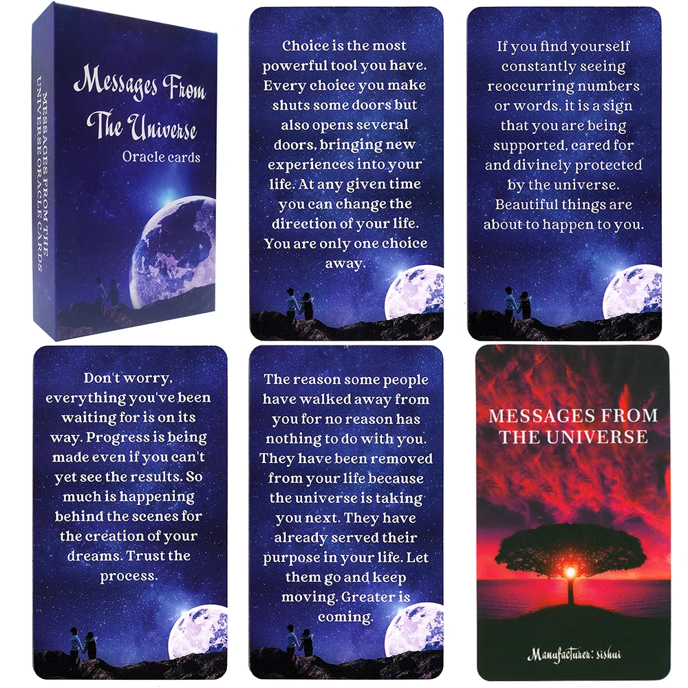 Message From The Universe Oracle 54 Decks with Keywords Tarot in Box Prophet Prophecy Divination Affirmation Clarity Cards the prophet oracle