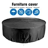 Fire Pit Cover Round Brazier Stove Cover Waterproof Windproof Sun Protection For Outdoor Garden Furniture Sets Muebles De Jardín 2